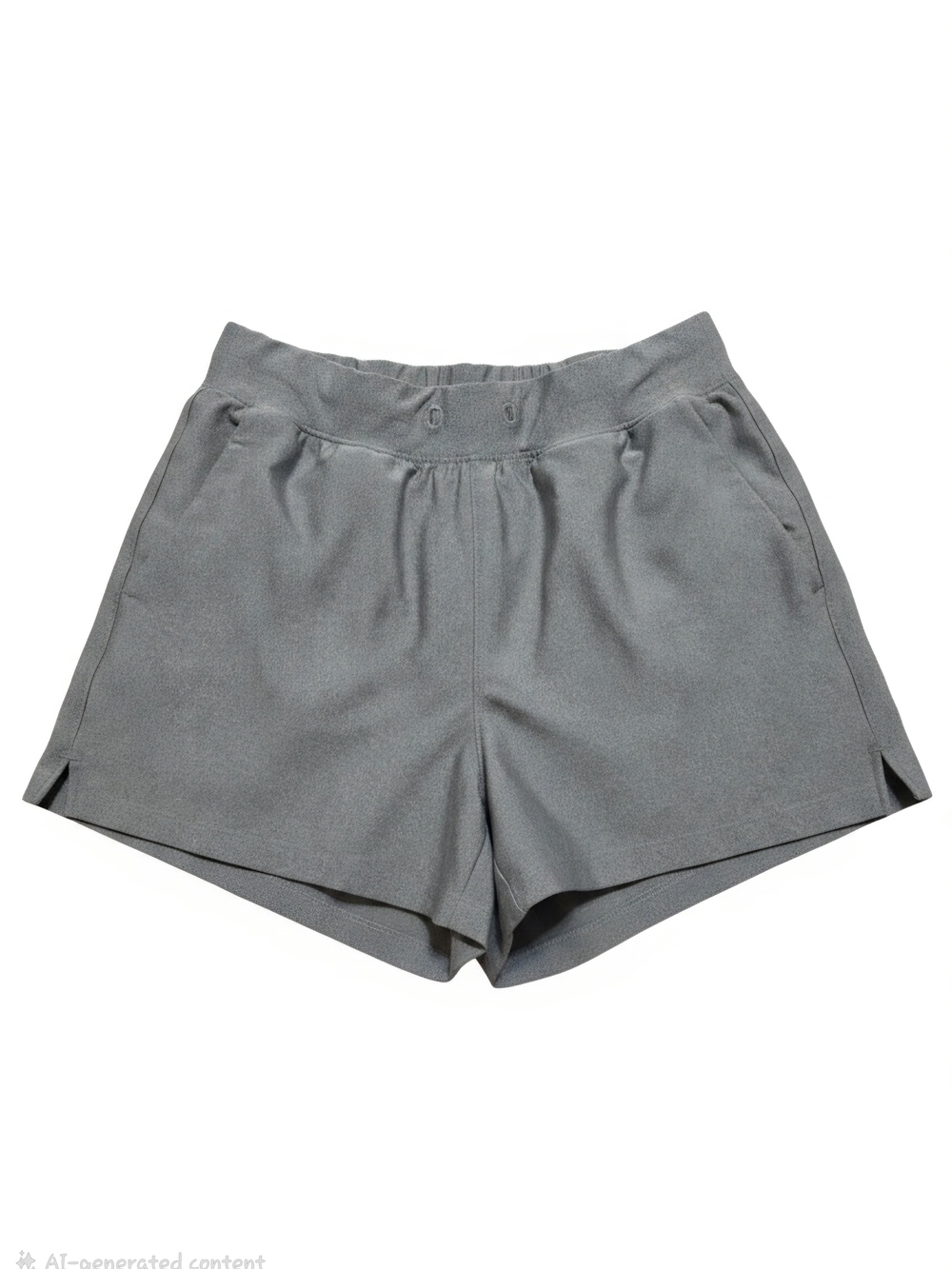 Old Navy Gray High-Waist Elastic Shorts